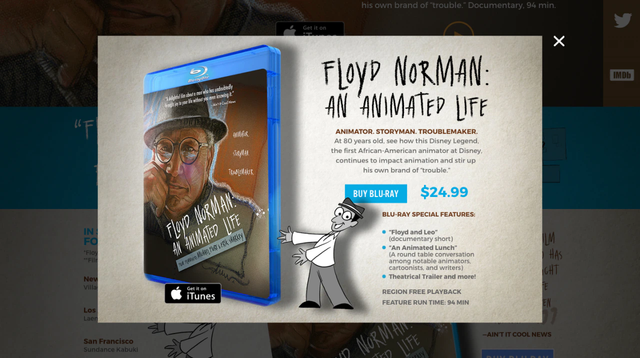 Floyd Norman documentary purchase page
