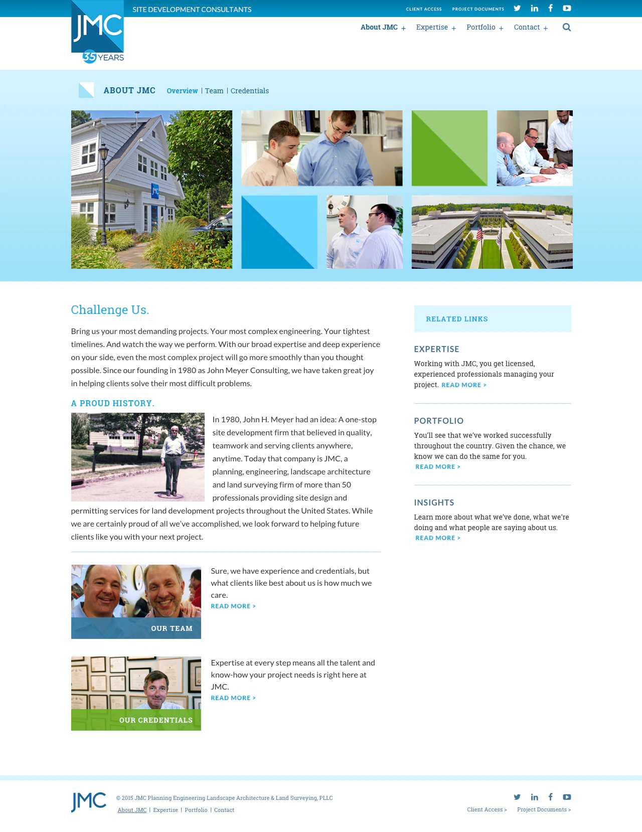 JMC about page with company background