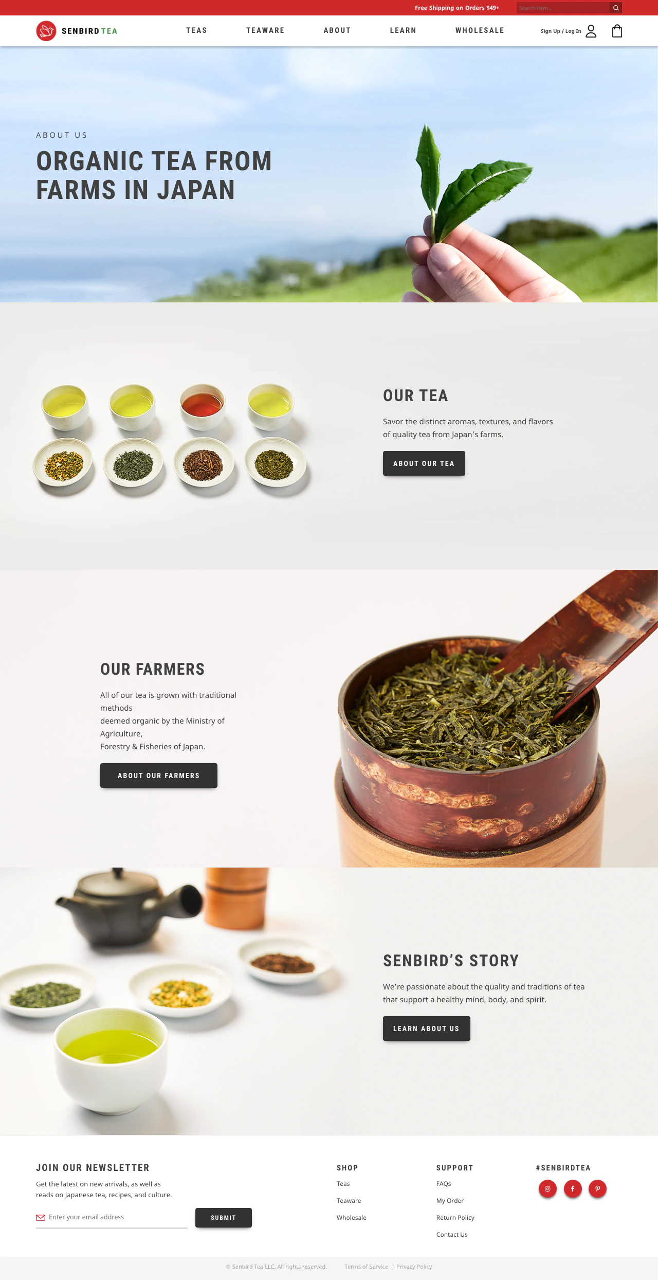 Senbird Tea family-farm story and about page