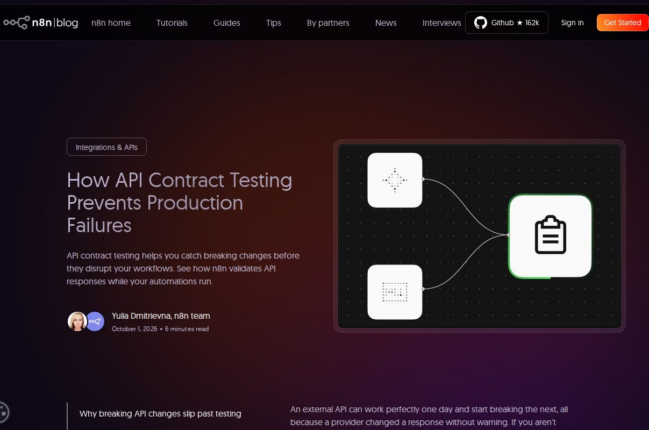 n8n official source page screenshot.