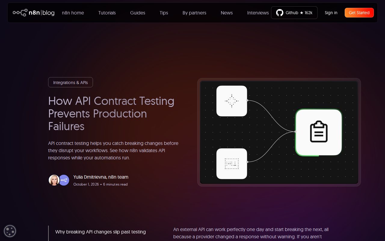 n8n official source page screenshot.