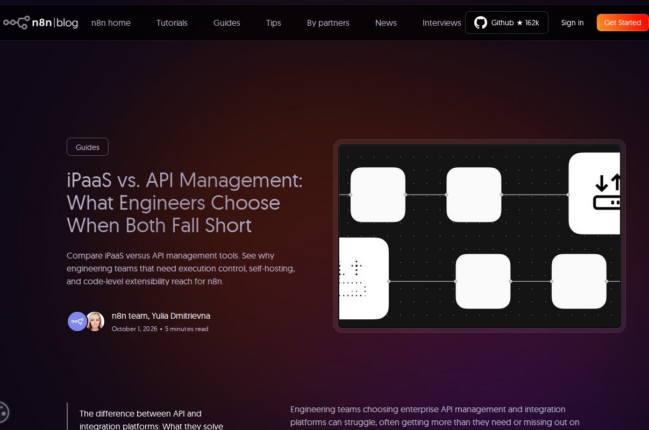 n8n official source page screenshot.