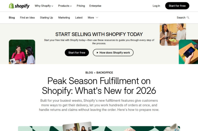Shopify official source page screenshot.