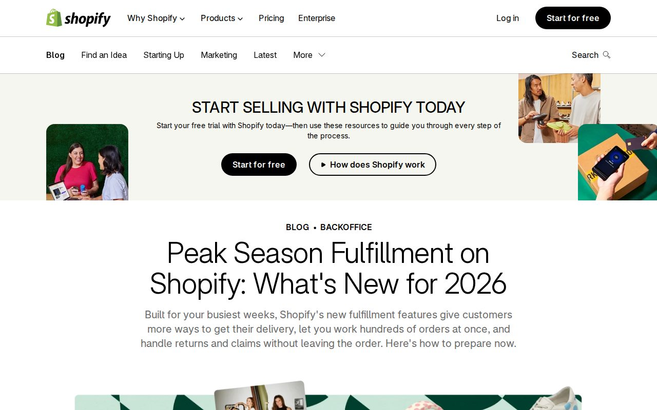 Shopify official source page screenshot.